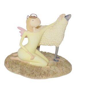 DEMDACO Pure Of Heart‎ ANGEL with SHEEP Nativity Figure w Box